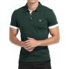 imageYTD Mens Classic Polo Shirt Short Sleeve Shirts Lightweight Slim Fit Casual Tops06 Dark Green