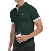 imageYTD Mens Classic Polo Shirt Short Sleeve Shirts Lightweight Slim Fit Casual Tops06 Dark Green