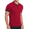 imageYTD Mens Classic Polo Shirt Short Sleeve Shirts Lightweight Slim Fit Casual TopsA0red