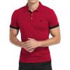imageYTD Mens Classic Polo Shirt Short Sleeve Shirts Lightweight Slim Fit Casual TopsA0red