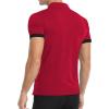 imageYTD Mens Classic Polo Shirt Short Sleeve Shirts Lightweight Slim Fit Casual TopsA0red