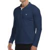 imageYTD Mens Classic Polo Shirt Short Sleeve Shirts Lightweight Slim Fit Casual TopsA1navy Blue