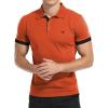 imageYTD Mens Classic Polo Shirt Short Sleeve Shirts Lightweight Slim Fit Casual TopsCorange