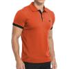 imageYTD Mens Classic Polo Shirt Short Sleeve Shirts Lightweight Slim Fit Casual TopsCorange