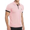 imageYTD Mens Classic Polo Shirt Short Sleeve Shirts Lightweight Slim Fit Casual TopsCpink