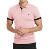 imageYTD Mens Classic Polo Shirt Short Sleeve Shirts Lightweight Slim Fit Casual TopsCpink