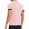 imageYTD Mens Classic Polo Shirt Short Sleeve Shirts Lightweight Slim Fit Casual TopsCpink
