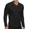 imageYTD Mens Classic Polo Shirt Short Sleeve Shirts Lightweight Slim Fit Casual TopsLong Sleeve Black