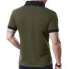 imageYTD Mens Cotton Casual VNeck Button Slim Muscle Tops Tee Short Sleeve TShirts03 Army Green