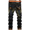 imageYTD Mens Distressed Ripped Biker Slim Jeans Stretched Moto Denim PantsA1 Gold