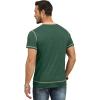 imageYTD Mens Henley Shirts Short Sleeve Casual V Neck Basic Tee Shirts Summer Vintage TShirtsGreen