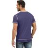 imageYTD Mens Henley Shirts Short Sleeve Casual V Neck Basic Tee Shirts Summer Vintage TShirtsNavy