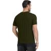 imageYTD Mens Henley TShirts Short Sleeve Knit Sweater Shirt Casual Solid Ribbed Pullover TeeArmy Green