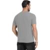 imageYTD Mens Henley TShirts Short Sleeve Knit Sweater Shirt Casual Solid Ribbed Pullover TeeGray