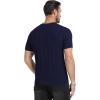 imageYTD Mens Henley TShirts Short Sleeve Knit Sweater Shirt Casual Solid Ribbed Pullover TeeNavy