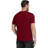 imageYTD Mens Henley TShirts Short Sleeve Knit Sweater Shirt Casual Solid Ribbed Pullover TeeWine Red