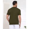 imageYTD Mens Knit Casual Button Down Shirts Short Sleeve Textured Summer Beach ShirtsArmy Green