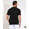 imageYTD Mens Knit Casual Button Down Shirts Short Sleeve Textured Summer Beach ShirtsBlack