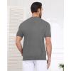 imageYTD Mens Knit Casual Button Down Shirts Short Sleeve Textured Summer Beach ShirtsDark Gray