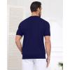 imageYTD Mens Knit Casual Button Down Shirts Short Sleeve Textured Summer Beach ShirtsNavy