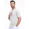 imageYTD Mens Knit Casual Button Down Shirts Short Sleeve Textured Summer Beach ShirtsWhite