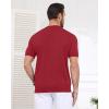 imageYTD Mens Knit Casual Button Down Shirts Short Sleeve Textured Summer Beach ShirtsWine Red1