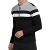 imageYTD Mens Long Sleeve Polo Shirts QuarterZip Casual Slim Fit Lapel Neck Basic Designed Cotton ShirtsLsblack