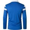 imageYTD Mens Long Sleeve Polo Shirts QuarterZip Casual Slim Fit Lapel Neck Basic Designed Cotton ShirtsLsblue
