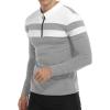 imageYTD Mens Long Sleeve Polo Shirts QuarterZip Casual Slim Fit Lapel Neck Basic Designed Cotton ShirtsLsdark Gray