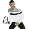 imageYTD Mens Long Sleeve Polo Shirts QuarterZip Casual Slim Fit Lapel Neck Basic Designed Cotton ShirtsLswhite