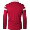 imageYTD Mens Long Sleeve Polo Shirts QuarterZip Casual Slim Fit Lapel Neck Basic Designed Cotton ShirtsRed