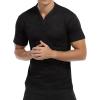 imageYTD Mens LongShort Sleeve Henley Shirts Casual Fashion Beach Yoga Loose Fit TShirtsA1 Black