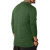 imageYTD Mens LongShort Sleeve Henley Shirts Casual Fashion Beach Yoga Loose Fit TShirtsGreen