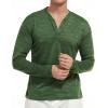 imageYTD Mens LongShort Sleeve Henley Shirts Casual Fashion Beach Yoga Loose Fit TShirtsGreen
