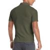 imageYTD Mens LongShort Sleeve Polo Shirts QuarterZip Casual Slim Fit Mock Neck Basic Designed Cotton ShirtsA1army Green