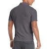 imageYTD Mens LongShort Sleeve Polo Shirts QuarterZip Casual Slim Fit Mock Neck Basic Designed Cotton ShirtsA1dark Gray