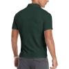 imageYTD Mens LongShort Sleeve Polo Shirts QuarterZip Casual Slim Fit Mock Neck Basic Designed Cotton ShirtsA1dark Green