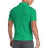 imageYTD Mens LongShort Sleeve Polo Shirts QuarterZip Casual Slim Fit Mock Neck Basic Designed Cotton ShirtsA1green