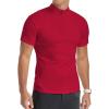 imageYTD Mens LongShort Sleeve Polo Shirts QuarterZip Casual Slim Fit Mock Neck Basic Designed Cotton ShirtsA1red