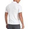 imageYTD Mens LongShort Sleeve Polo Shirts QuarterZip Casual Slim Fit Mock Neck Basic Designed Cotton ShirtsA1white