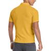 imageYTD Mens LongShort Sleeve Polo Shirts QuarterZip Casual Slim Fit Mock Neck Basic Designed Cotton ShirtsA1yellow