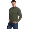 imageYTD Mens LongShort Sleeve Polo Shirts QuarterZip Casual Slim Fit Mock Neck Basic Designed Cotton ShirtsArmy Green