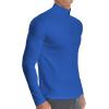 imageYTD Mens LongShort Sleeve Polo Shirts QuarterZip Casual Slim Fit Mock Neck Basic Designed Cotton ShirtsBlue