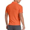 imageYTD Mens LongShort Sleeve Polo Shirts QuarterZip Casual Slim Fit Mock Neck Basic Designed Cotton ShirtsBorange
