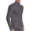 imageYTD Mens LongShort Sleeve Polo Shirts QuarterZip Casual Slim Fit Mock Neck Basic Designed Cotton ShirtsDark Gray