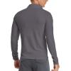 imageYTD Mens LongShort Sleeve Polo Shirts QuarterZip Casual Slim Fit Mock Neck Basic Designed Cotton ShirtsDark Gray
