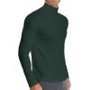 imageYTD Mens LongShort Sleeve Polo Shirts QuarterZip Casual Slim Fit Mock Neck Basic Designed Cotton ShirtsDark Green