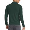 imageYTD Mens LongShort Sleeve Polo Shirts QuarterZip Casual Slim Fit Mock Neck Basic Designed Cotton ShirtsDark Green