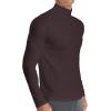 imageYTD Mens LongShort Sleeve Polo Shirts QuarterZip Casual Slim Fit Mock Neck Basic Designed Cotton ShirtsDeep Coffee