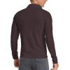 imageYTD Mens LongShort Sleeve Polo Shirts QuarterZip Casual Slim Fit Mock Neck Basic Designed Cotton ShirtsDeep Coffee